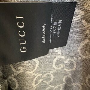 Gucci Silver Monogram Scarf